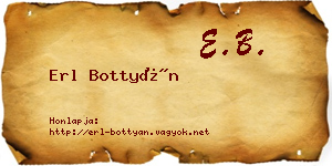 Erl Bottyán névjegykártya